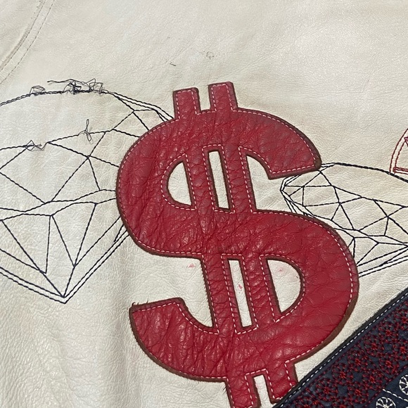 Vinatge And Rare 90’s Leather Pelle Pelle/Marc Buchanan “Time Is Money” Jacket. - Picture 8 of 16